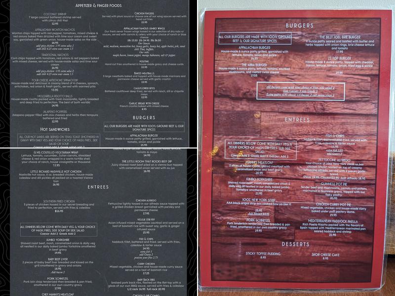 Appalachian Pub & Eatery Menu