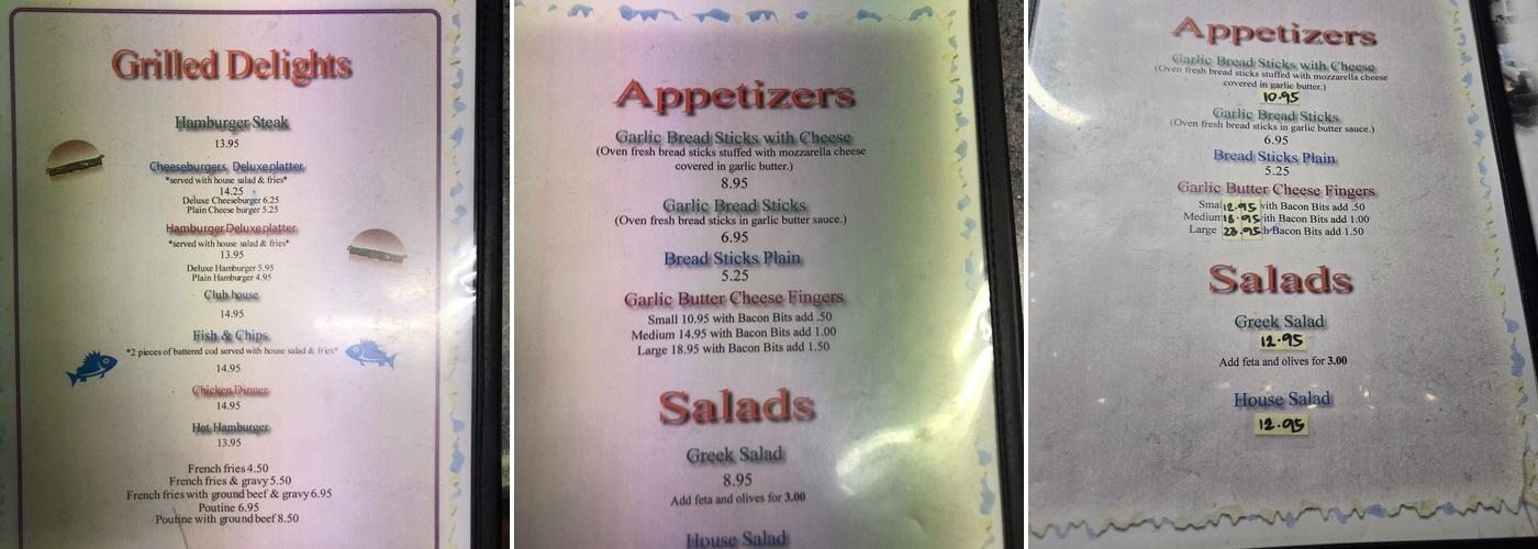 El Greco Menu