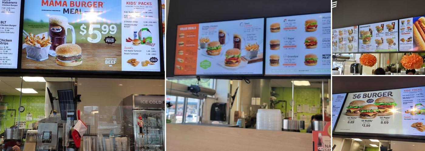 A&W Canada Menu