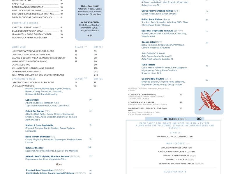 Whit's Public House Menu