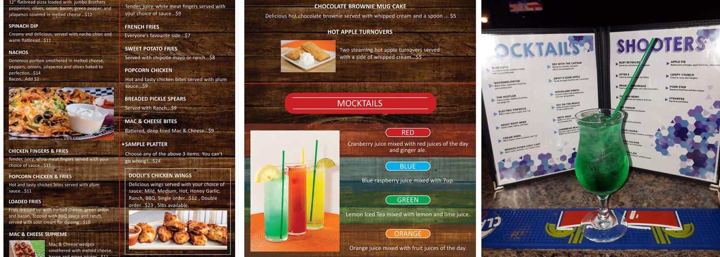 Dooly's Menu