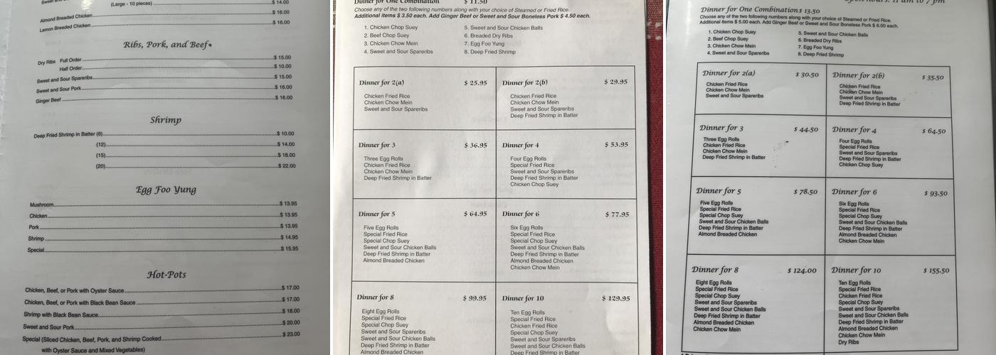 Momma's Kitchen Menu