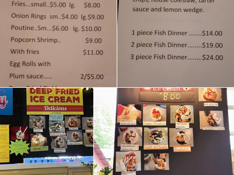 Deep Fried Ice Cream Menu
