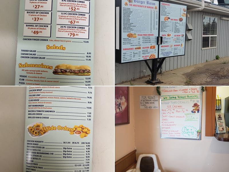 Burger Baron Drive In Menu