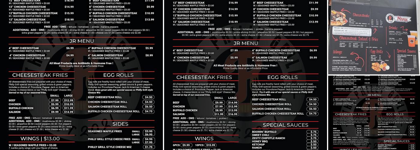 The Philly Grill Menu