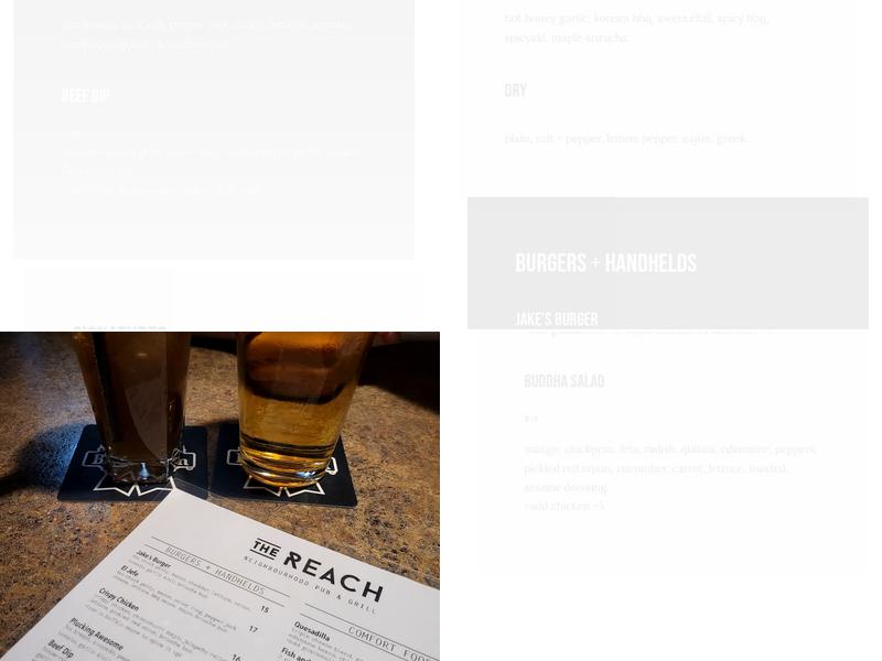 The Reach Neighbourhood Pub & Grill Menu
