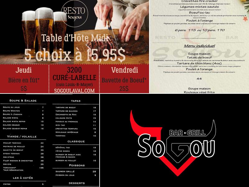Restaurant Sogou - Resto-Bar Menu