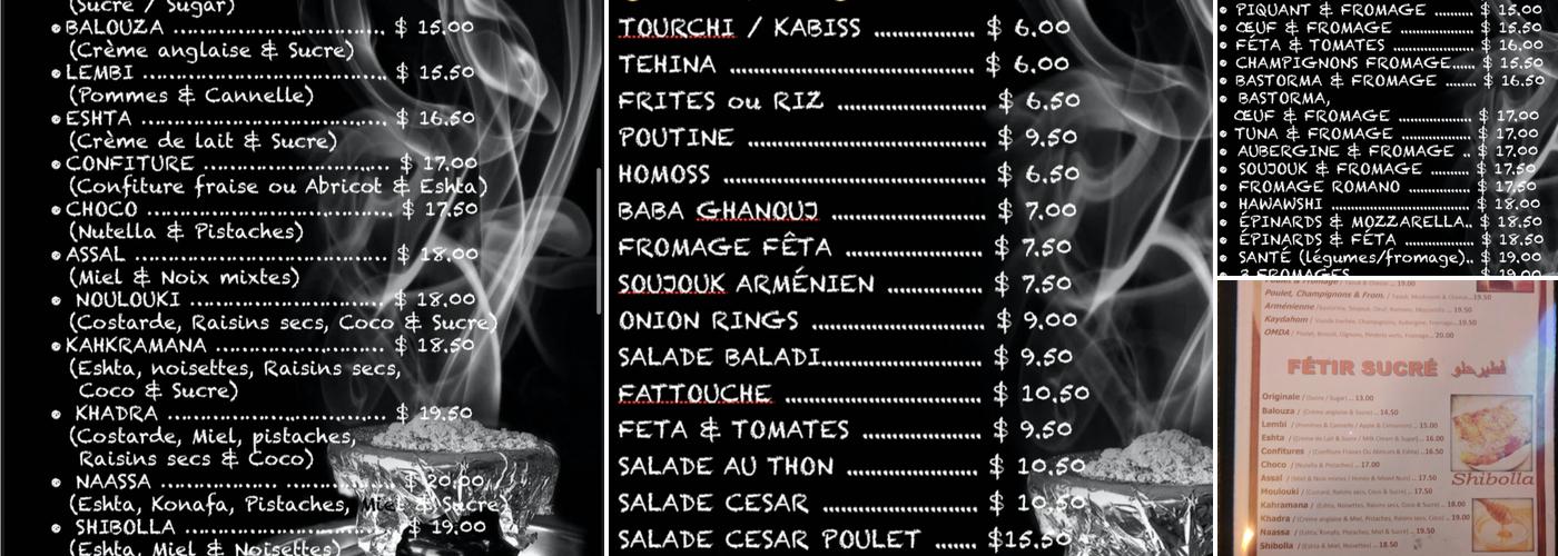 Omda Menu
