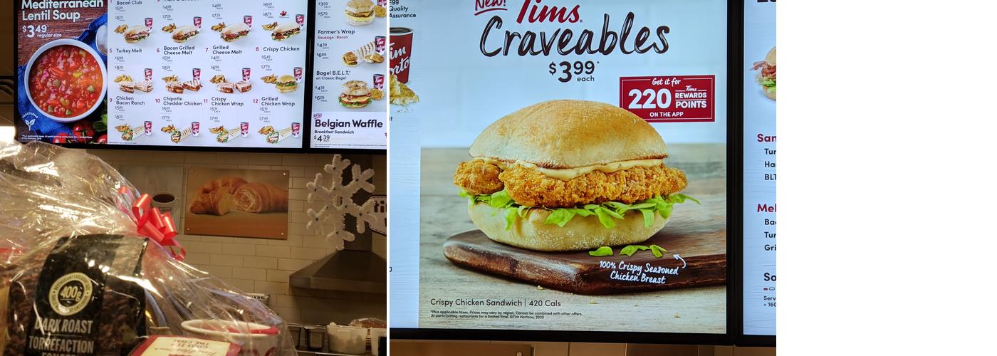 Tim Hortons Menu