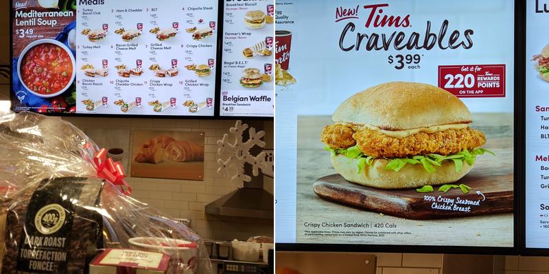 Tim Hortons Menu