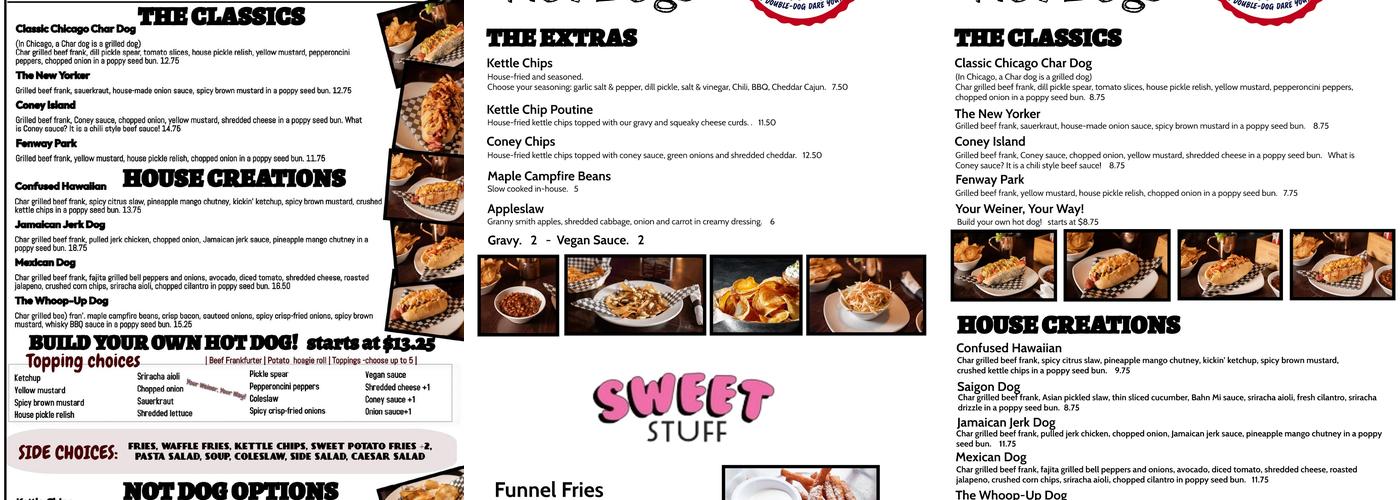 Hot Diggity Doggery Menu