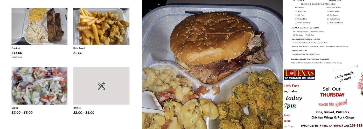 A Taste of Texas Menu