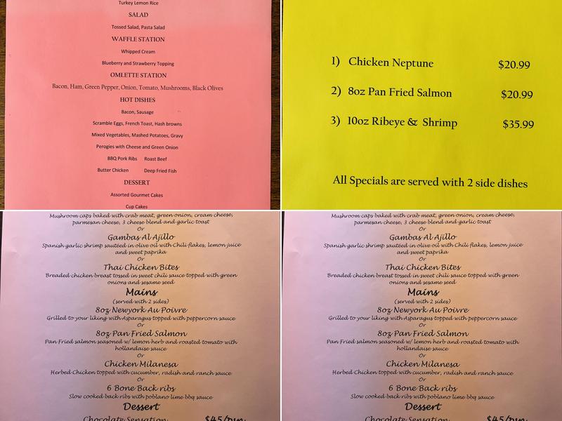 Longbranch Steakhouse Menu