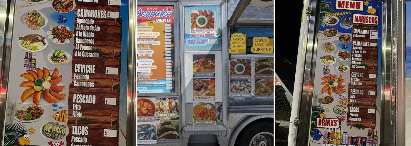 Mariscos Acapulco Menu