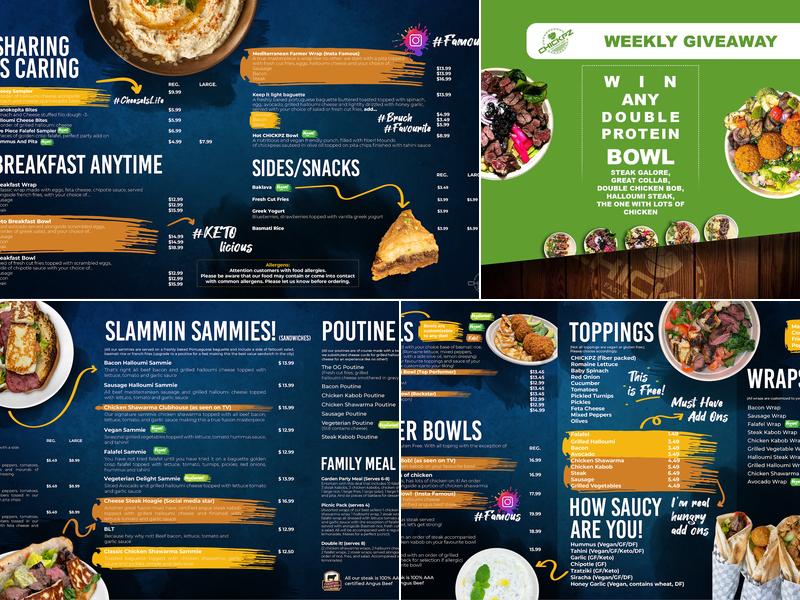 CHICKPZ Menu