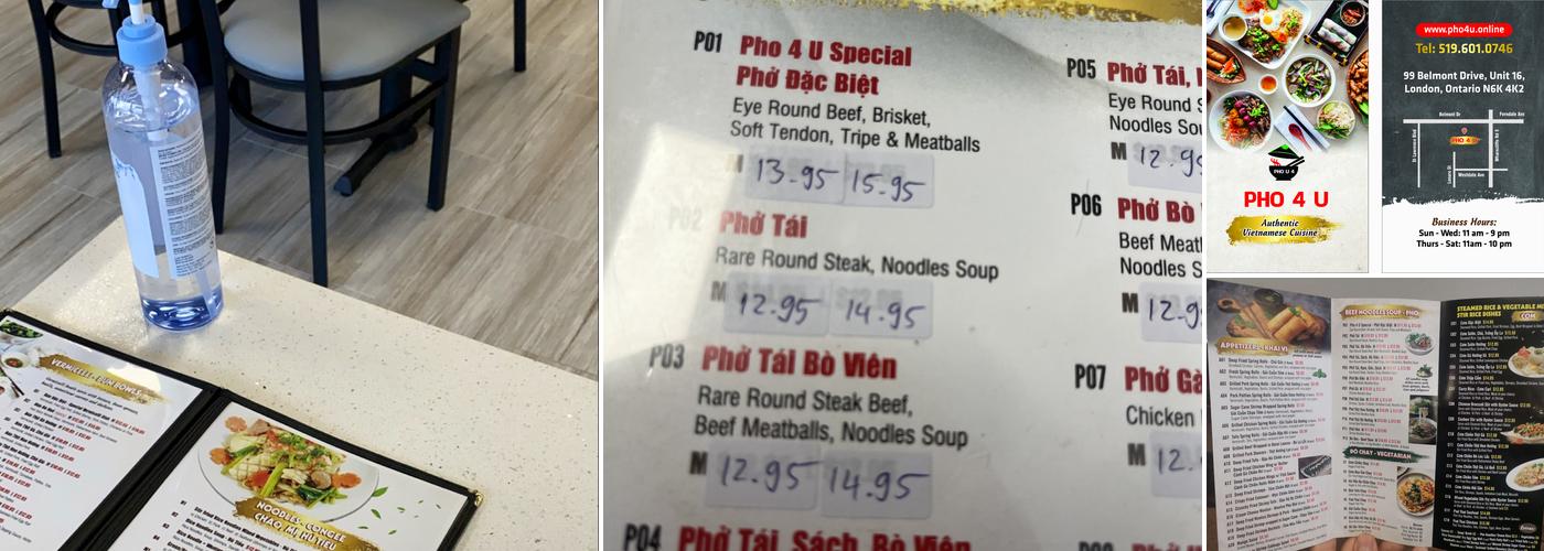 PHO 4 U Menu