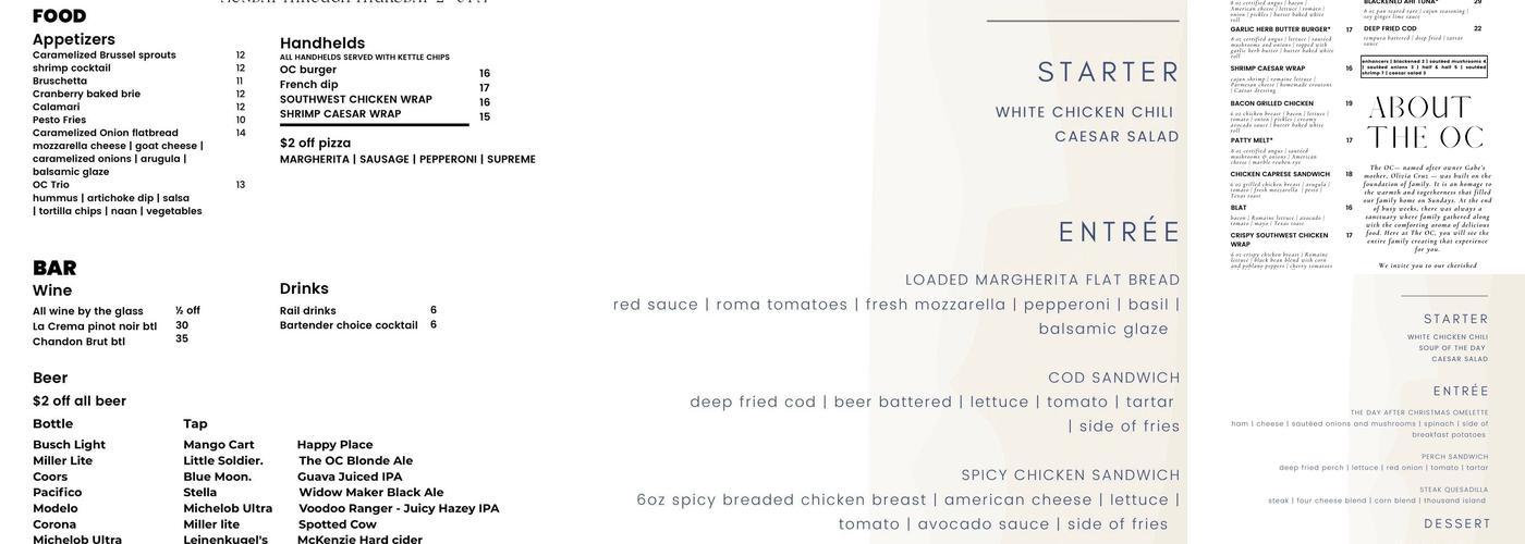 The OC Menu