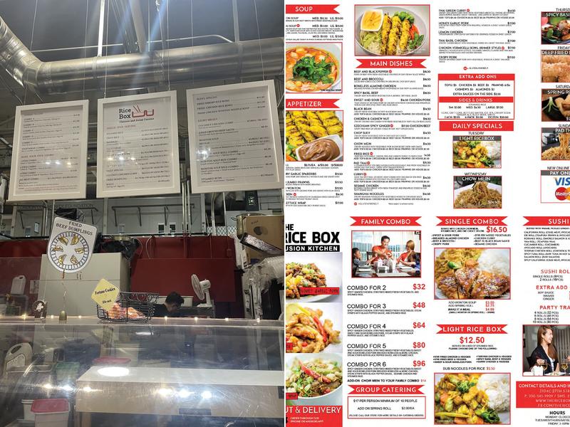 Rice Box Menu