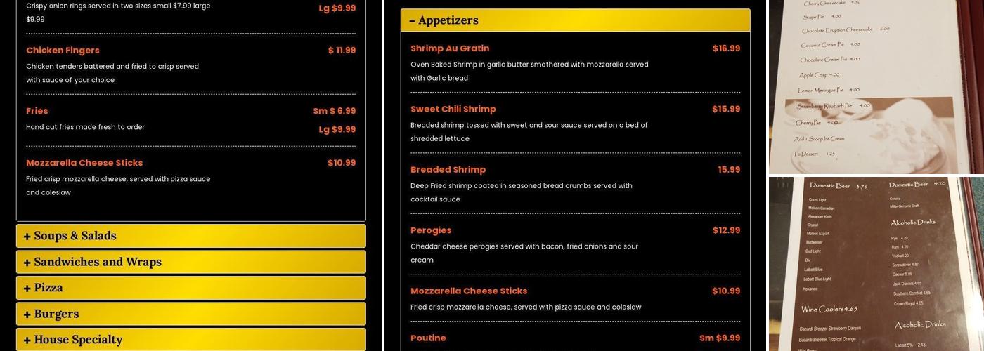 Longlac Pizzeria Menu