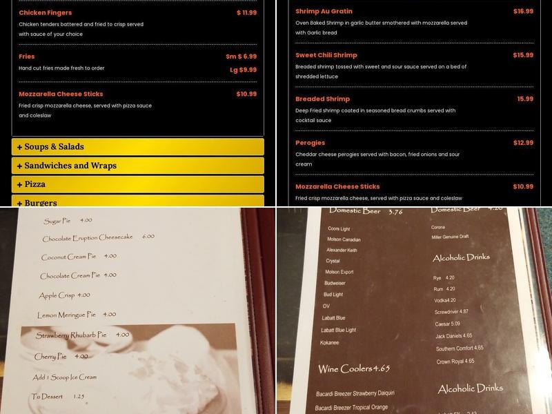 Longlac Pizzeria Menu