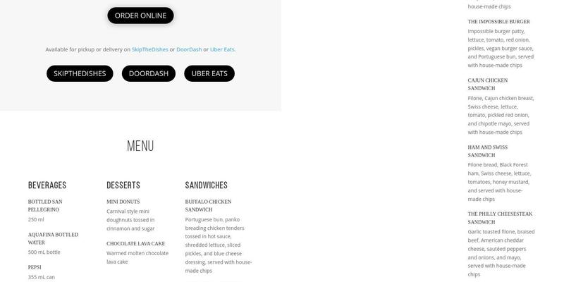 STAK’D Sandwich Co. Menu