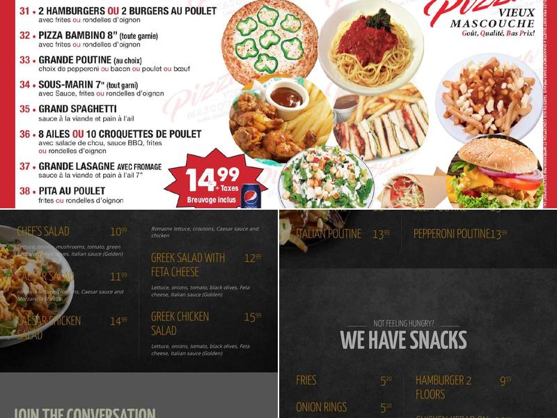 Pizza Vieux - Mascouche Menu