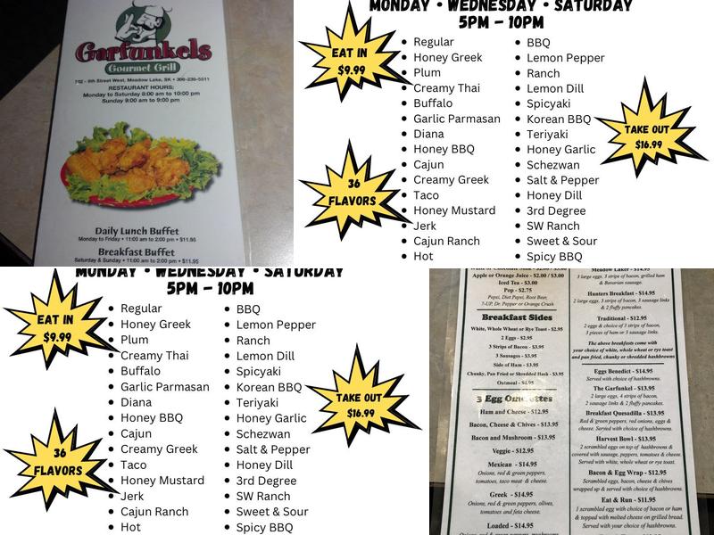 Garfunkel's Gourmet Grill Menu