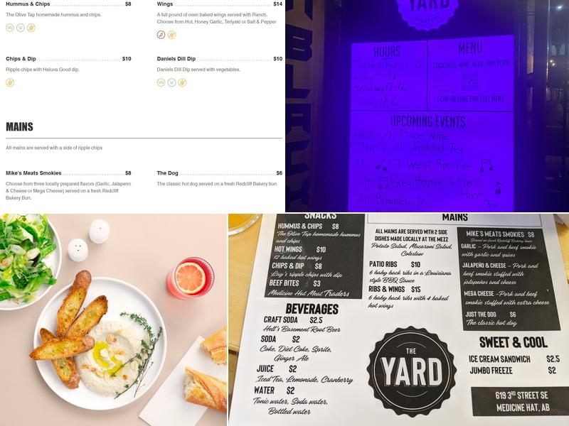 The Yard Menu