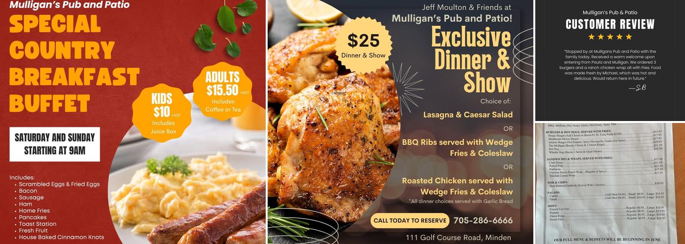Mulligans Pub and Patio Menu