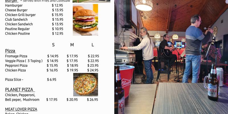 Planète st-lazare Menu