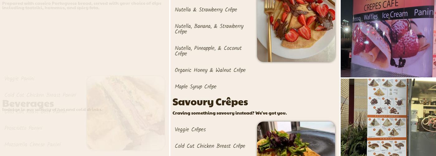 The Dimkin's Crepes Menu