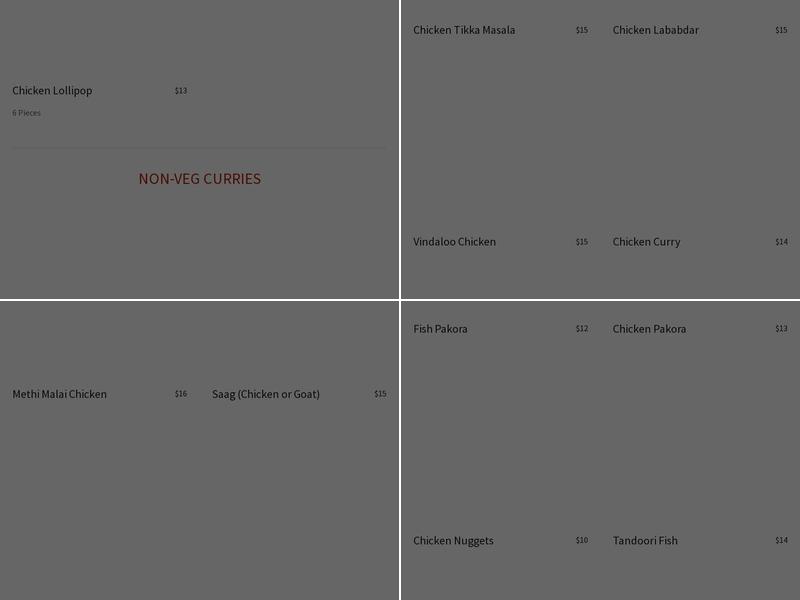 Apna Pind - Indian Restaurant in Mississauga Menu