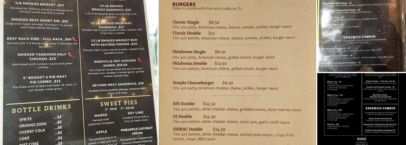 Smokey Sam's Barbecue Menu
