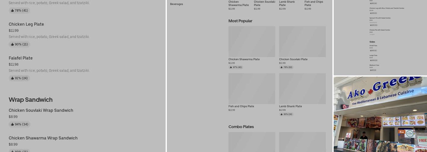 Ako Greek Menu