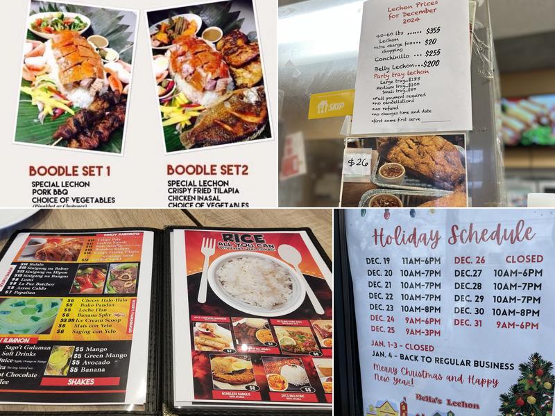 Bella's Lechon Mississauga Menu