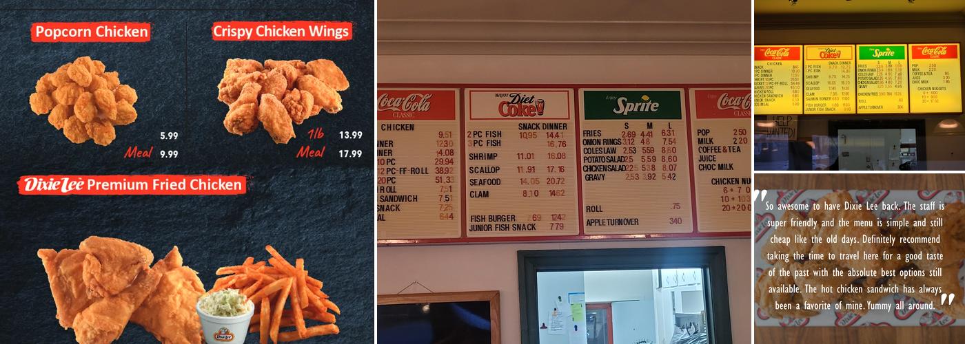 Dixie Lee Menu