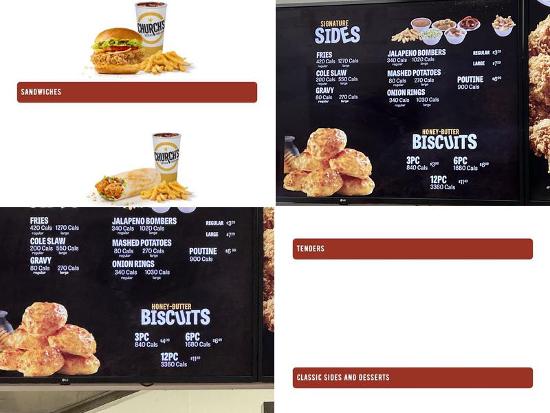 Church's Texas Chicken Menu