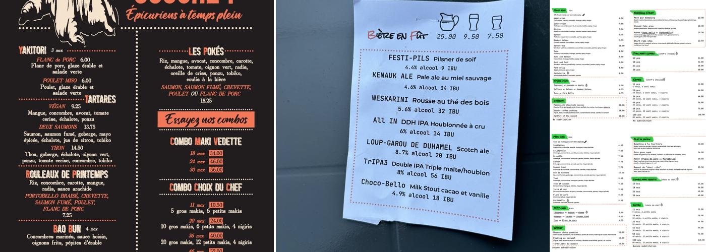 Souche-i Menu