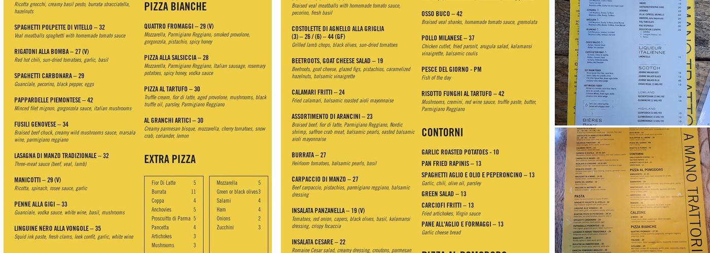A Mano Menu