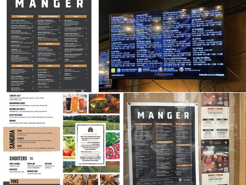 Brasseurs du Monde Menu