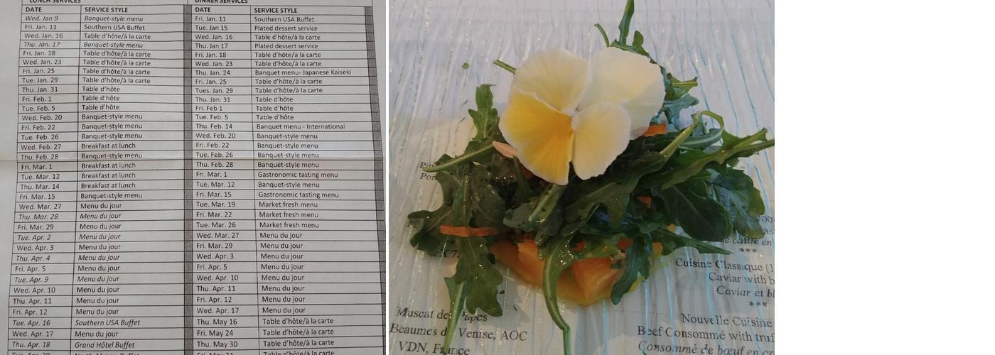 Le Saucier - PACC Menu