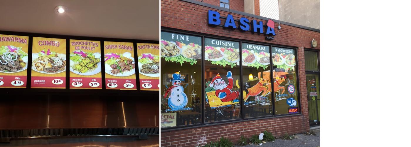 Basha (Marché Jean-Talon) Menu