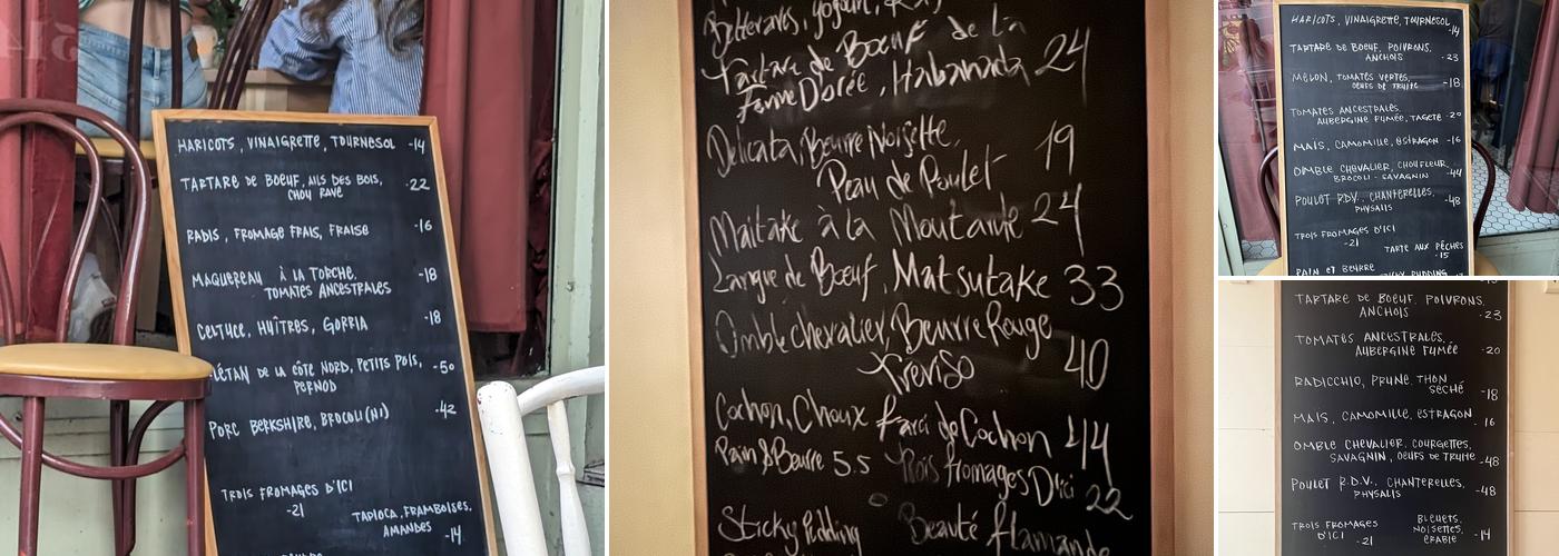 Salle Climatisée Menu