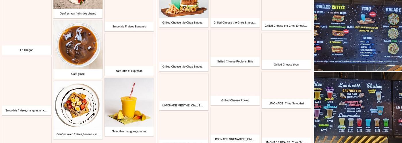 Chez Smoothzi Menu
