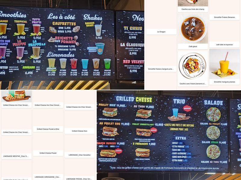 Chez Smoothzi Menu