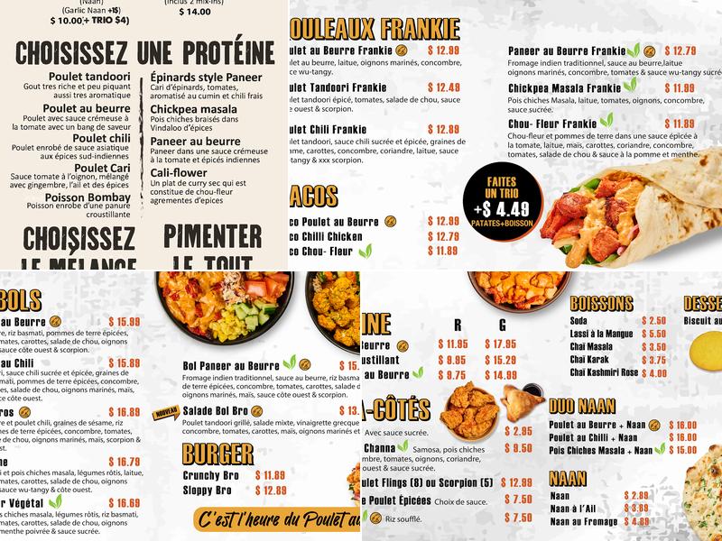 Spicebros Menu