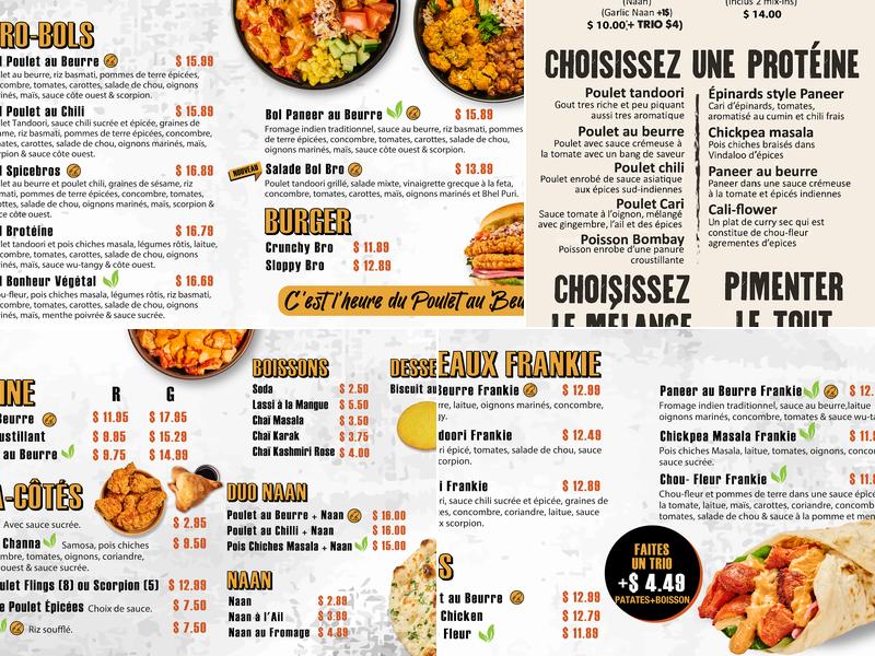 Spicebros Menu