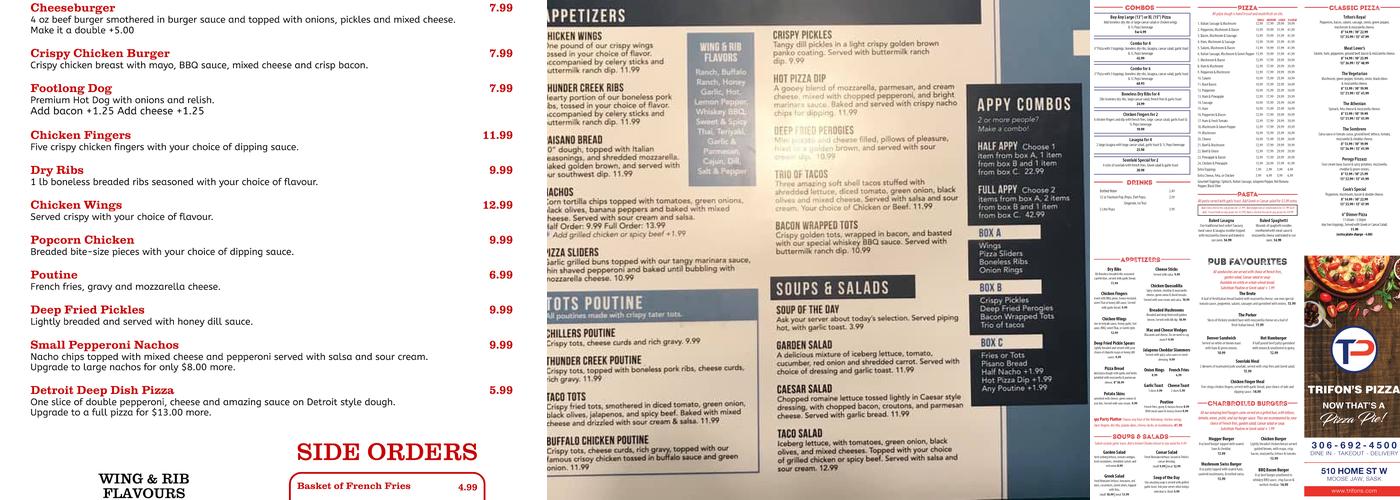 Chillers Pub Menu