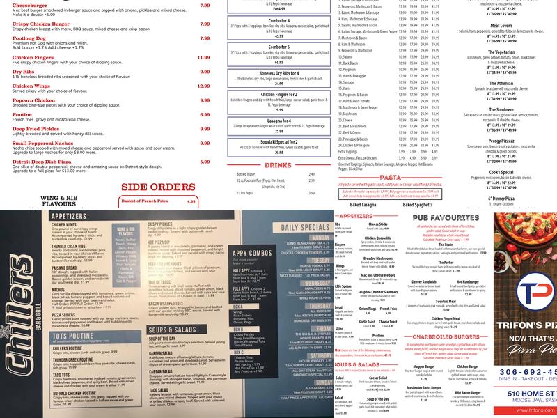 Chillers Pub Menu