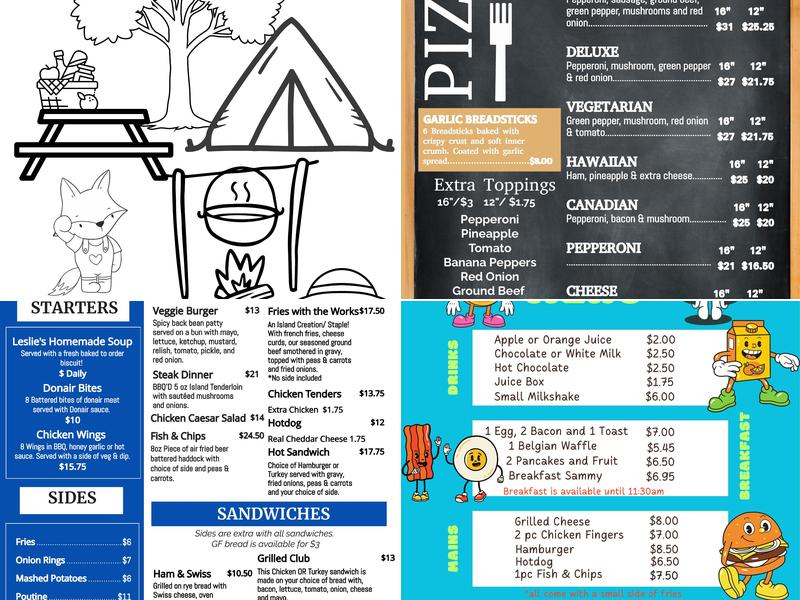 The Deck Restaurant Menu